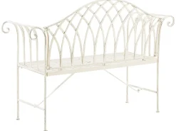Havebænk MILAZZO 130 cm Metal Hvid