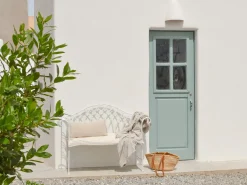 Havebænk MILAZZO 130 cm Metal Hvid
