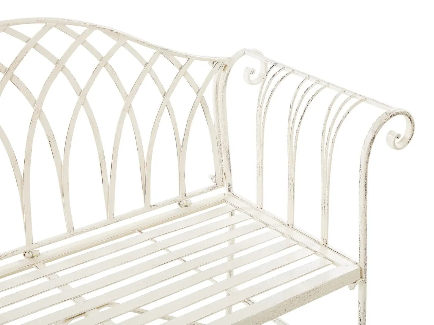 Havebænk MILAZZO 130 cm Metal Hvid
