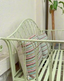 Havebænk MILAZZO 130 cm Metal Lysegrøn