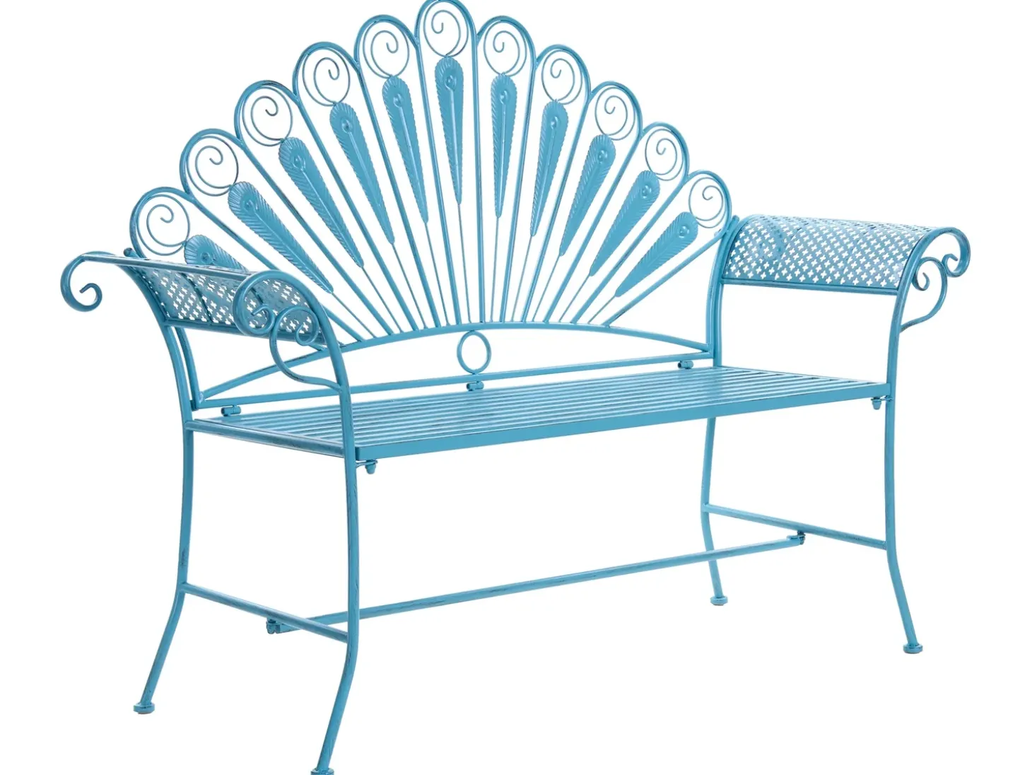 Havebænk PAVIA 146 cm Metal Blå