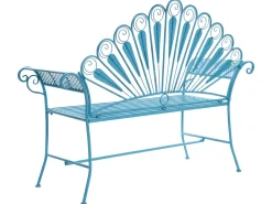 Havebænk PAVIA 146 cm Metal Blå
