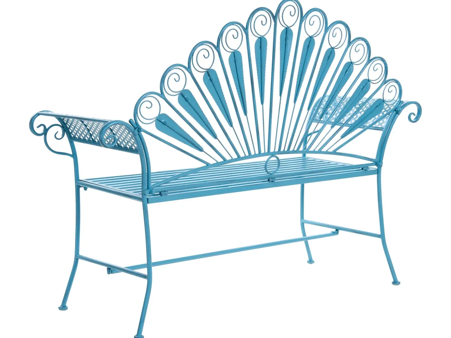 Havebænk PAVIA 146 cm Metal Blå