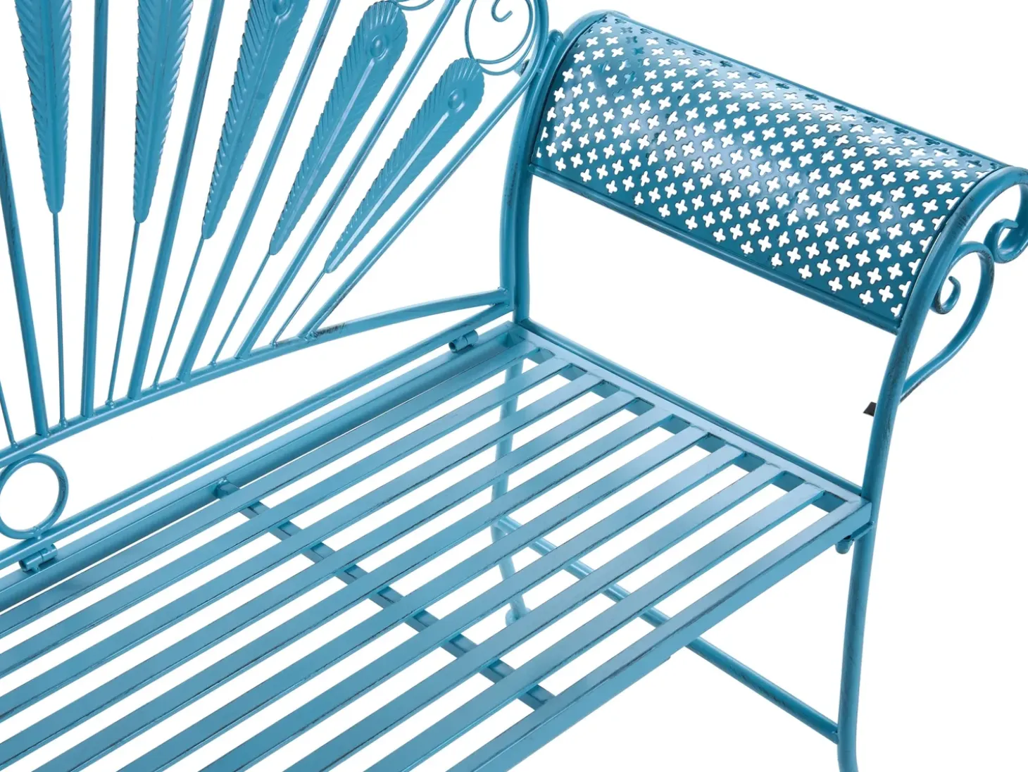 Havebænk PAVIA 146 cm Metal Blå