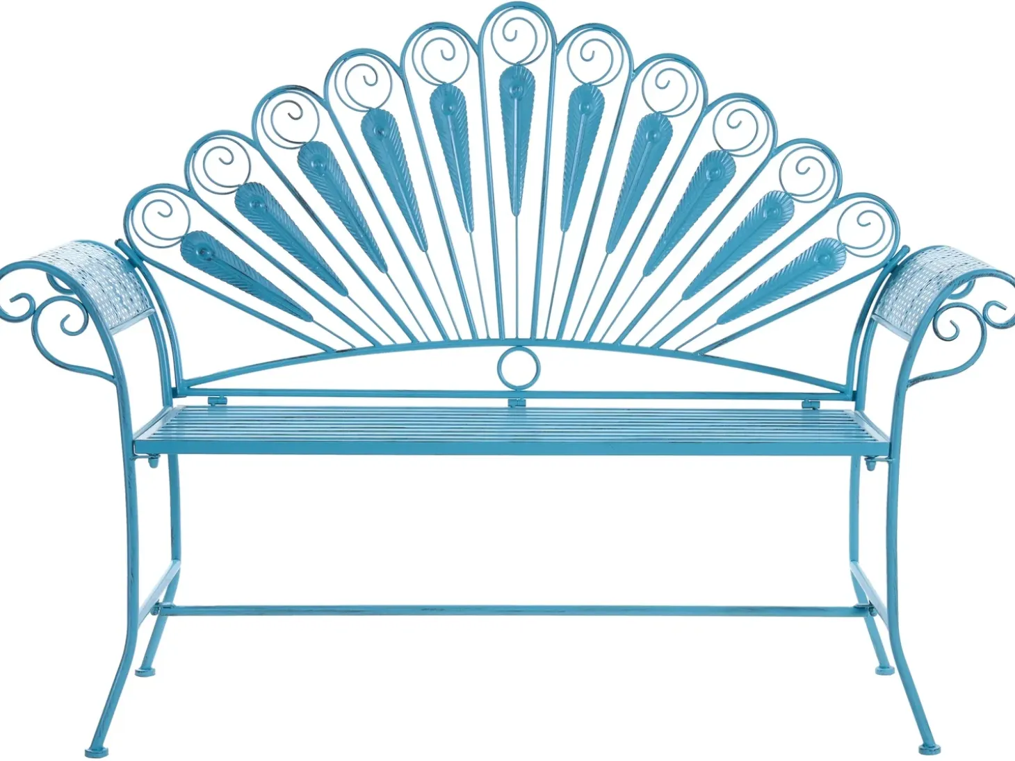 Havebænk PAVIA 146 cm Metal Blå