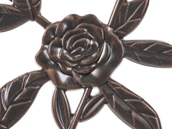 Havebænk PIURA 88 cm Metal Mørkebrun
