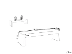 Havebænk TARANTO 150 cm Beton Grå
