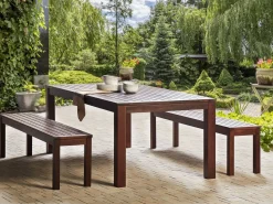 Havebænk TUSCANIA 160 cm Eukalyptustræ Mørkebrun