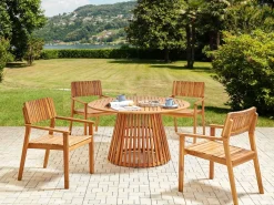 Havebord AGELLO 120 cm 120 cm Akacietræ Brun