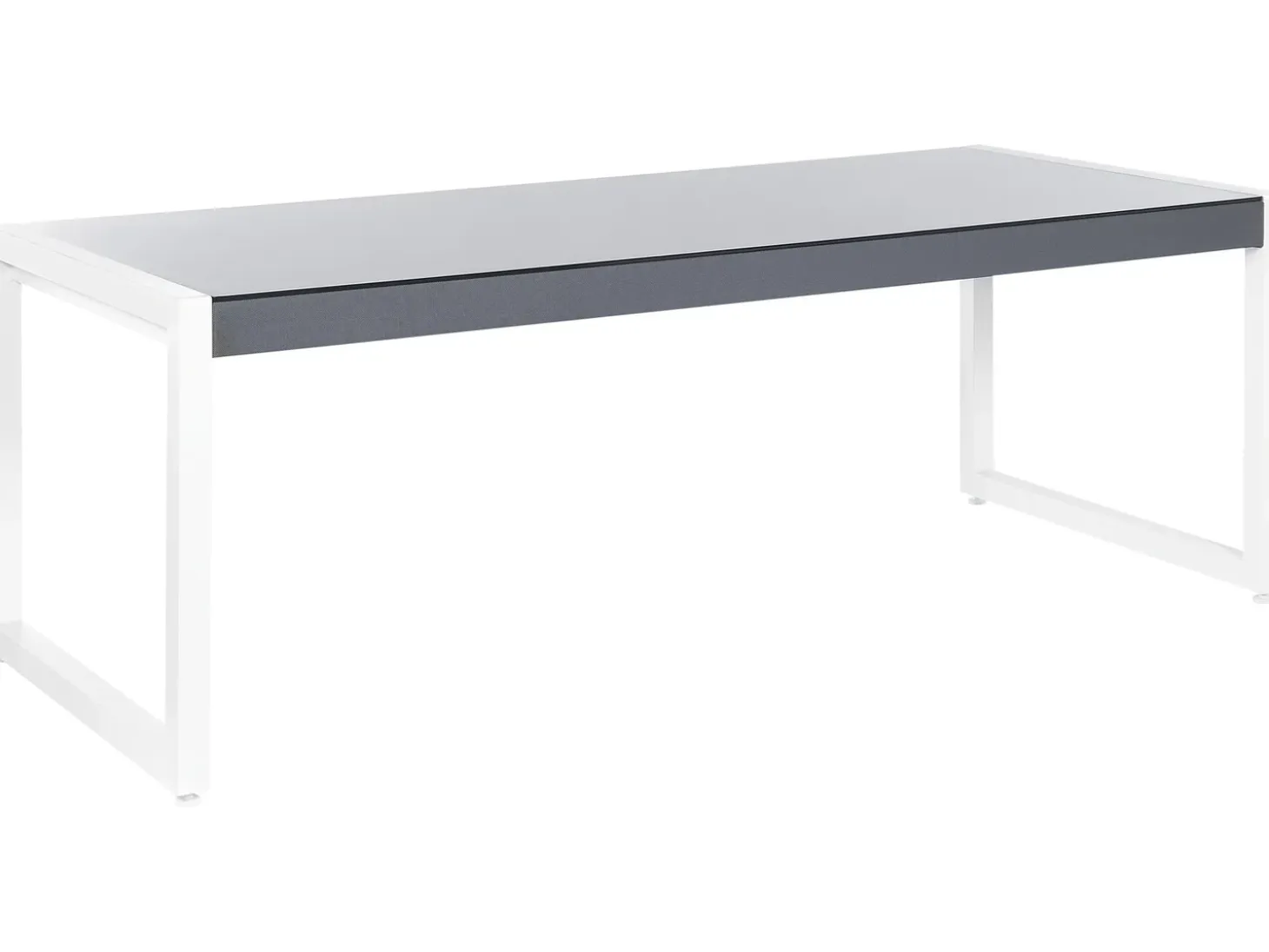 Havebord BACOLI 210 cm 90 cm Glas Cremehvid