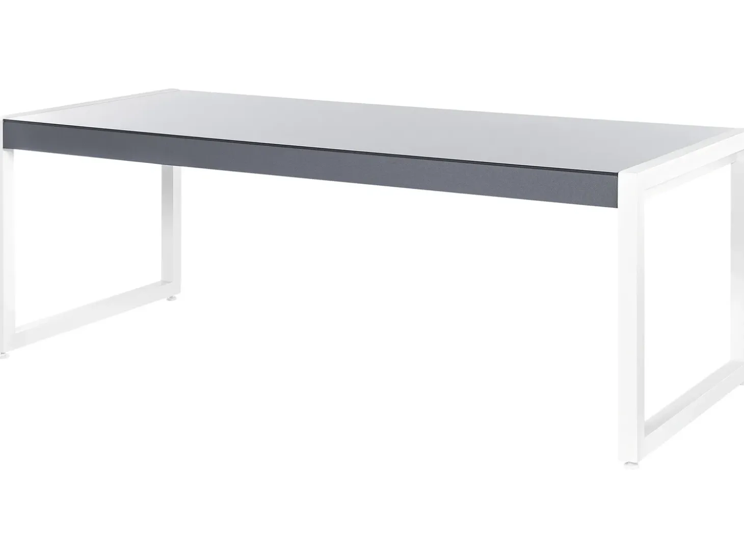 Havebord BACOLI 210 cm 90 cm Glas Cremehvid