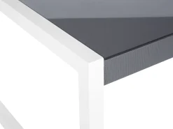 Havebord BACOLI 210 cm 90 cm Glas Cremehvid