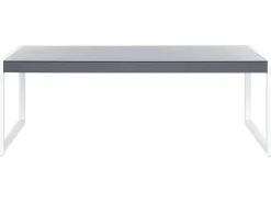 Havebord BACOLI 210 cm 90 cm Glas Cremehvid