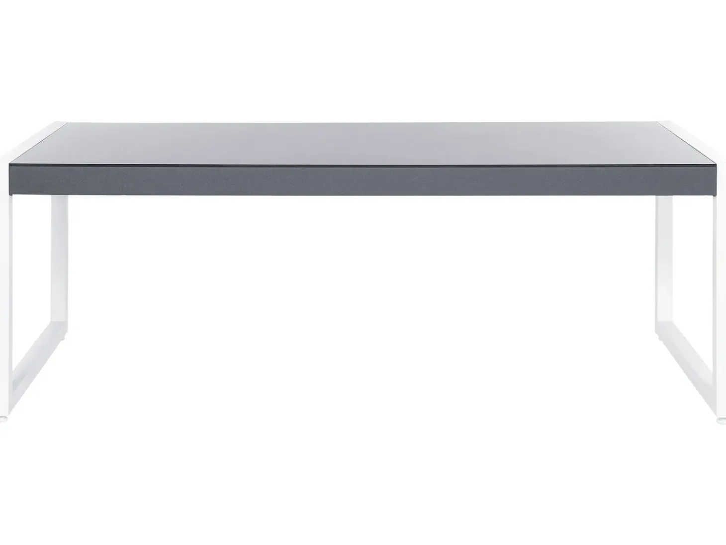 Havebord BACOLI 210 cm 90 cm Glas Cremehvid