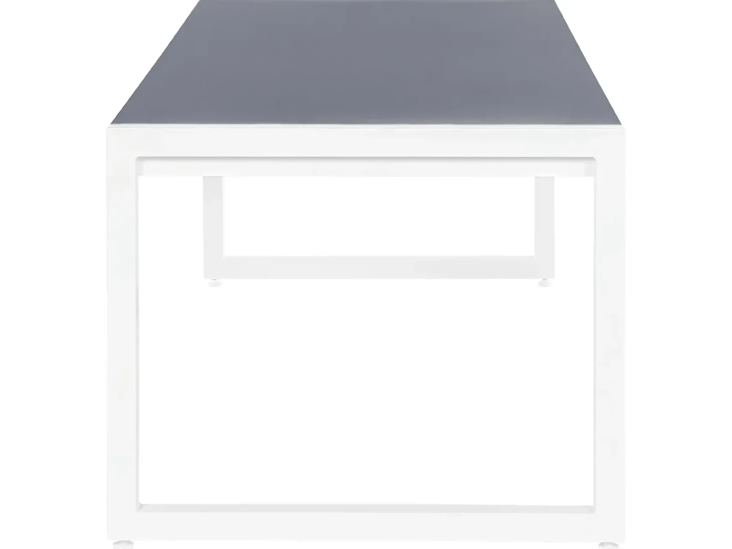 Havebord BACOLI 210 cm 90 cm Glas Cremehvid