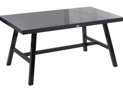 Havebord CANETTO 150 cm 90 cm Glas Sort