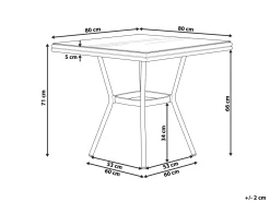 Havebord CASPRI II 80 cm 80 cm Glas Grå