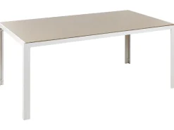 Havebord CATANIA 160 cm 91 cm Glas Beige