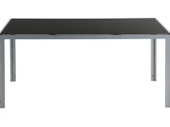 Havebord CATANIA 160 cm 91 cm Glas Sort