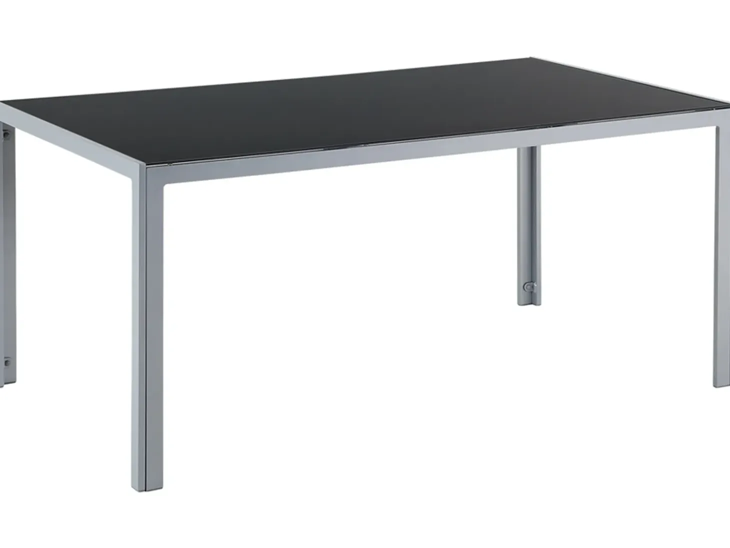 Havebord CATANIA 160 cm 91 cm Glas Sort
