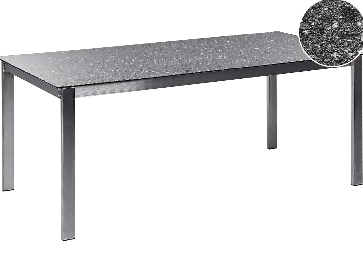 Havebord COSOLETO 180 cm 90 cm Glas Sort