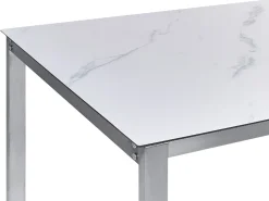 Havebord COSOLETO 180 cm 90 cm Marmor effekt Glas Hvid
