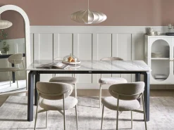 Havebord FELETTO 180 cm 90 cm Sten Grå marmor
