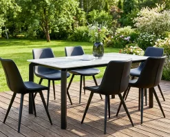 Havebord FELETTO 180 cm 90 cm Sten Grå marmor
