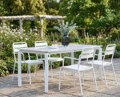 Havebord FELETTO 180 cm 90 cm Sten Hvid marmor