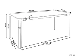 Havebord FELETTO 180 cm 90 cm Sten Hvid marmor