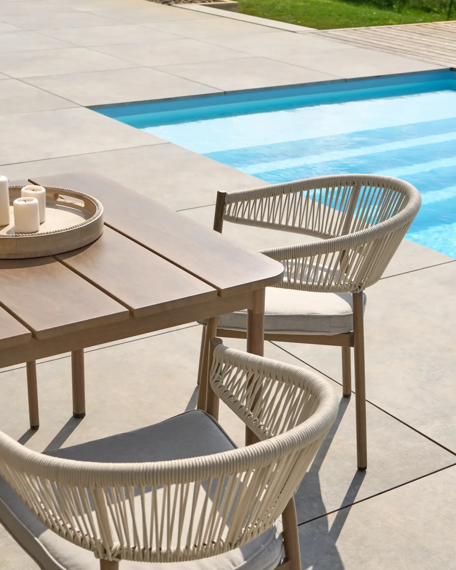 Havebord FLAVIA 185 cm 96 cm Metal Brun