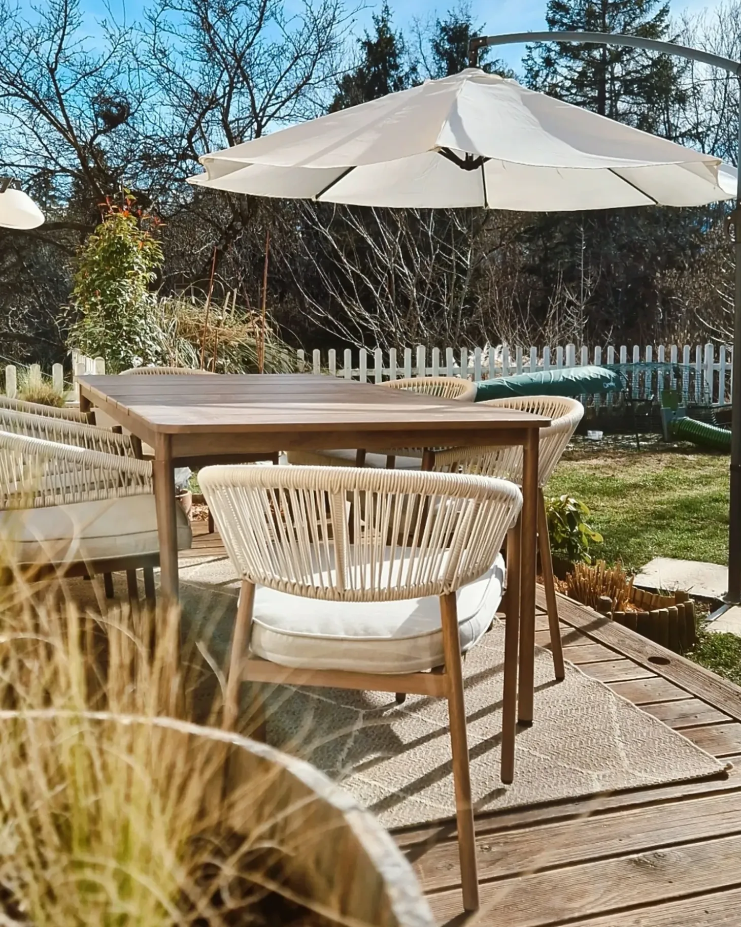 Havebord FLAVIA 185 cm 96 cm Metal Brun