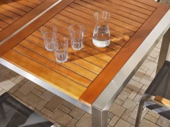 Havebord GROSSETO 220 cm 100 cm Eukalyptustræ Brun