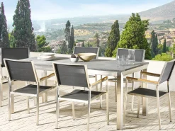 Havebord GROSSETO 180 cm 90 cm Flammet Granit Grafit