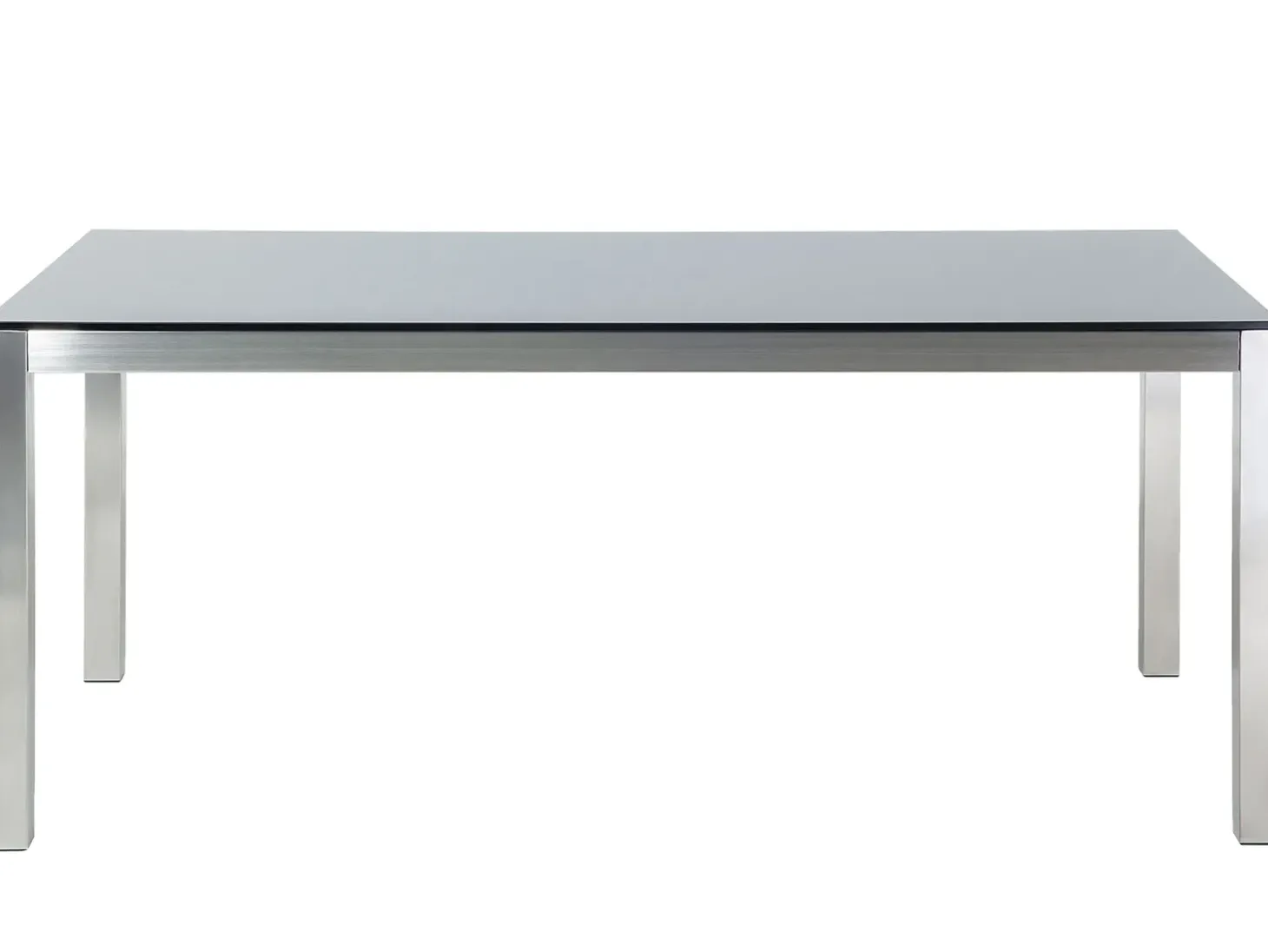 Havebord GROSSETO 180 cm 90 cm Hærdet glas Sort
