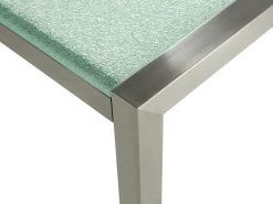 Havebord GROSSETO 220 cm 100 cm Krakeleret glas Transparent