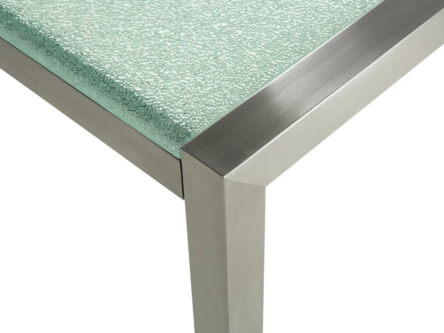 Havebord GROSSETO 220 cm 100 cm Krakeleret glas Transparent