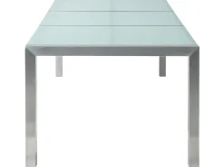 Havebord GROSSETO 220 cm 100 cm Krakeleret glas Transparent