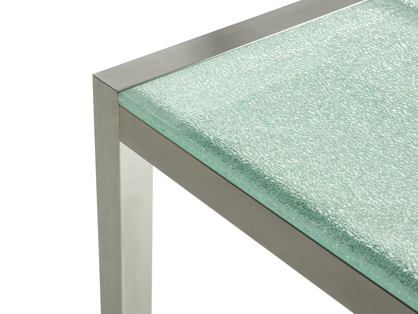 Havebord GROSSETO 220 cm 100 cm Krakeleret glas Transparent
