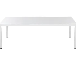 Havebord ITALY 220 cm 100 cm Glas Hvid