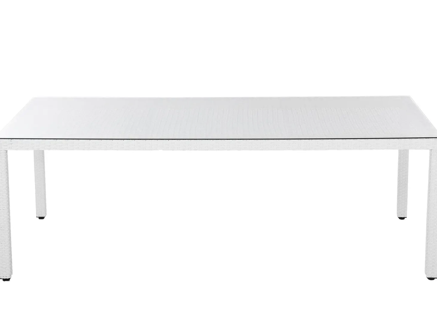 Havebord ITALY 220 cm 100 cm Glas Hvid
