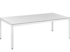 Havebord ITALY 220 cm 100 cm Glas Hvid