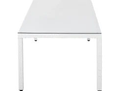 Havebord ITALY 220 cm 100 cm Glas Hvid