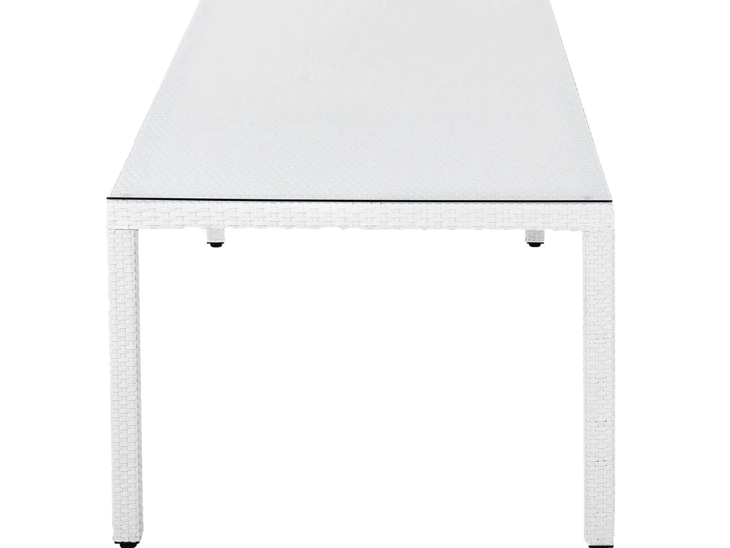 Havebord ITALY 220 cm 100 cm Glas Hvid