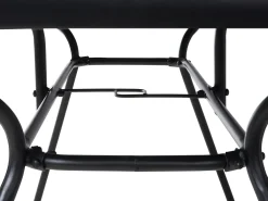 Havebord LIVO 140 cm 80 cm Glas Sort