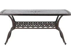 Havebord LIZZANO 165 cm 102 cm Metal Mørkebrun
