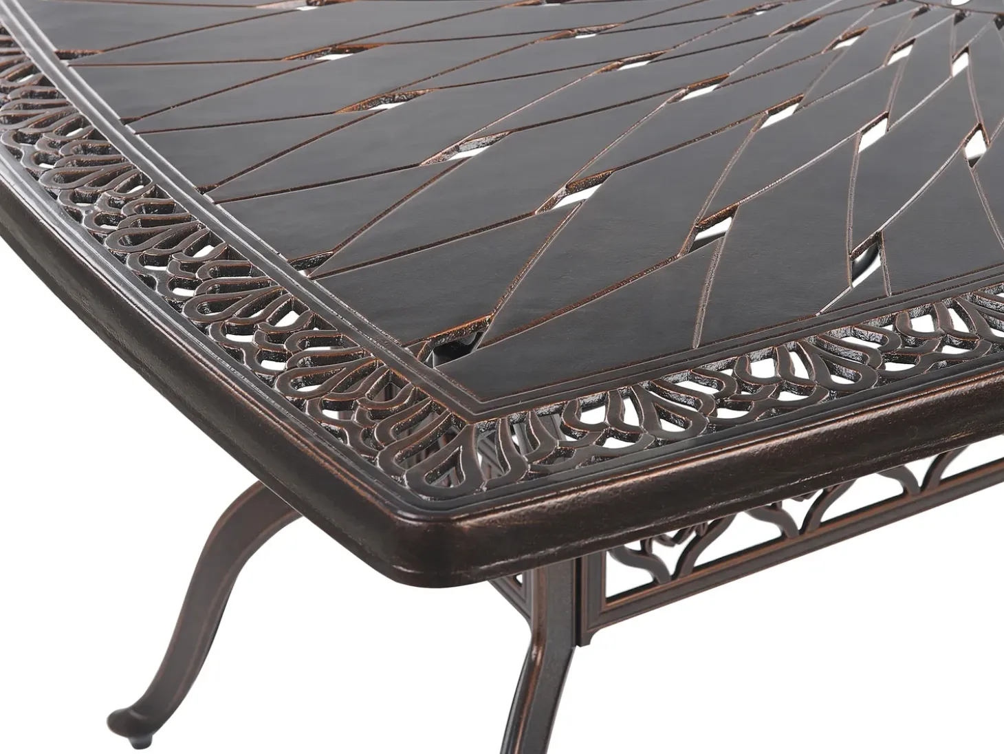 Havebord LIZZANO 165 cm 102 cm Metal Mørkebrun