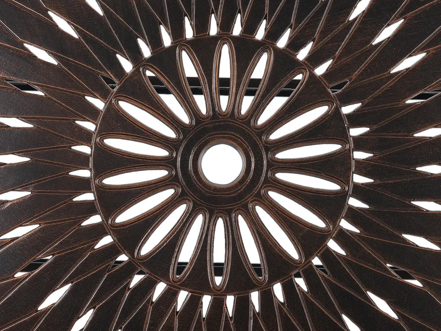 Havebord LIZZANO 165 cm 102 cm Metal Mørkebrun