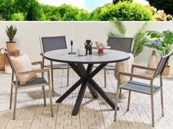 Havebord MALETTO 120 cm 120 cm Glas Grå