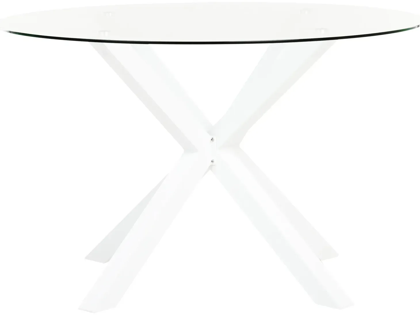 Havebord MALETTO 120 cm 120 cm Glas Hvid